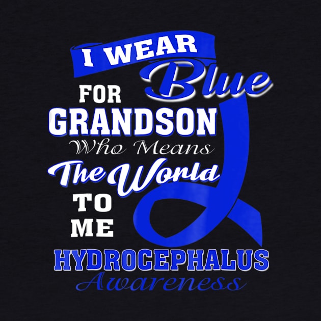 Hydrocephalus Awareness I Wear Blue For Grandson by hony.white